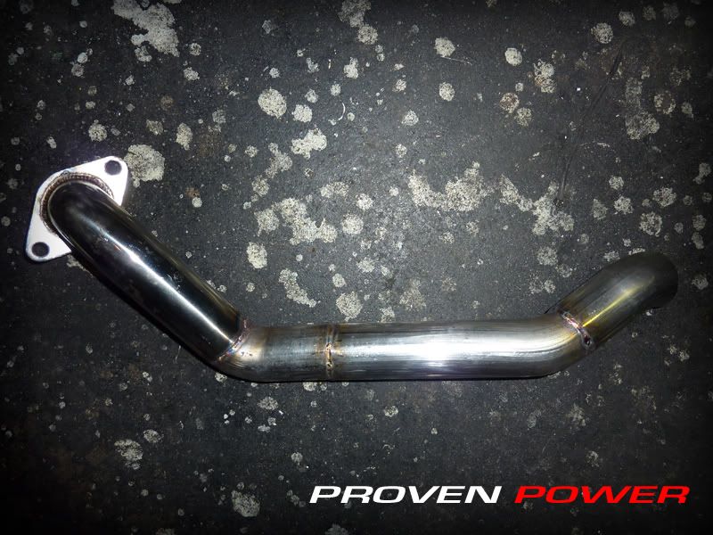 H22 Boosted Civic EJ 2.53" Downpipe, 38mm dumptube, 3" 304 SS exhaust